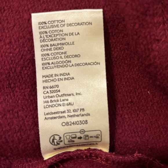 Maeve x Nathalie Lete Circus Long Sleeve Drawstring Top in Wine Size XS. NWT - Picture 12 of 12